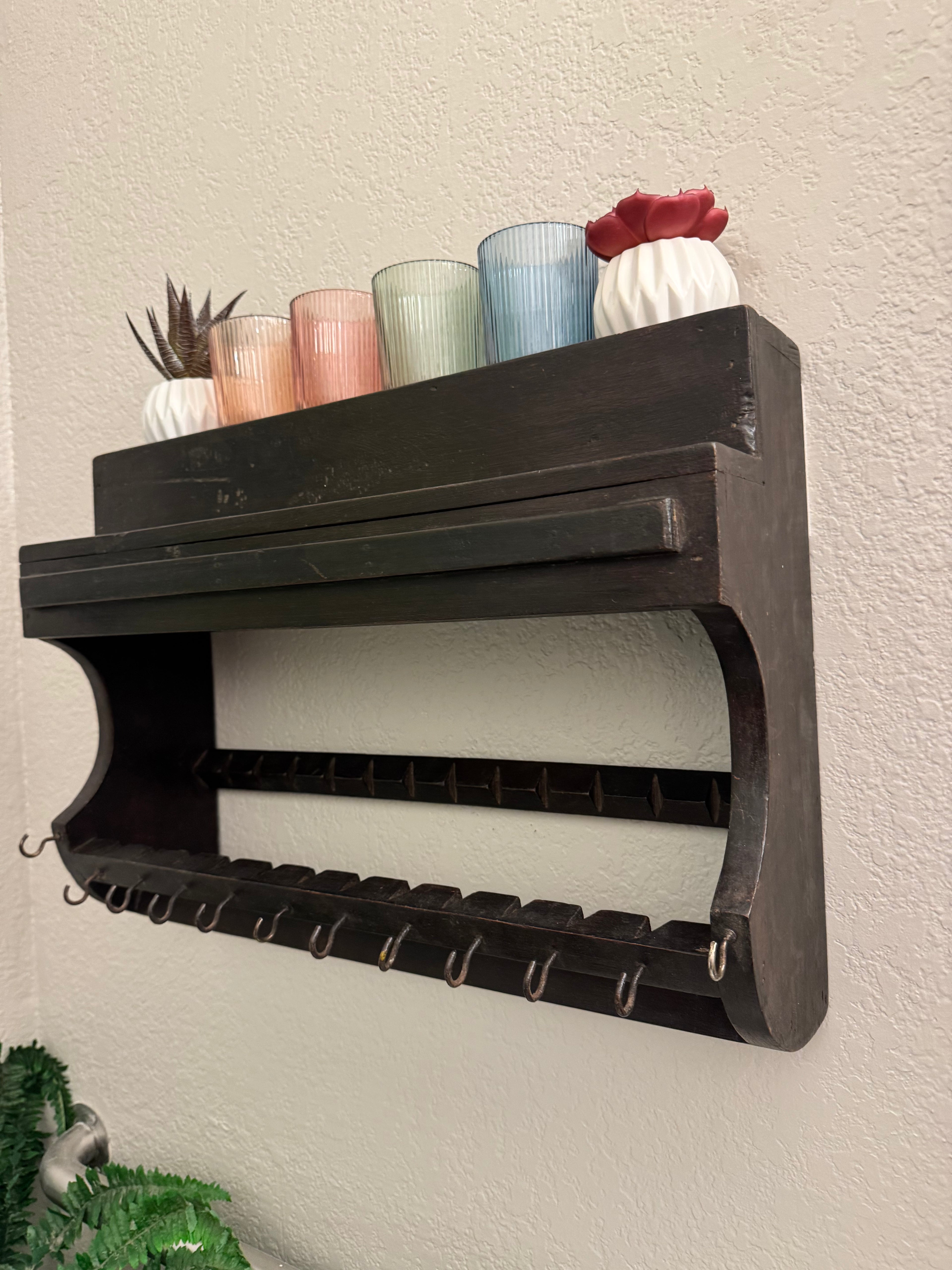 Resin Inlay Kitchen Tea Wall Rack