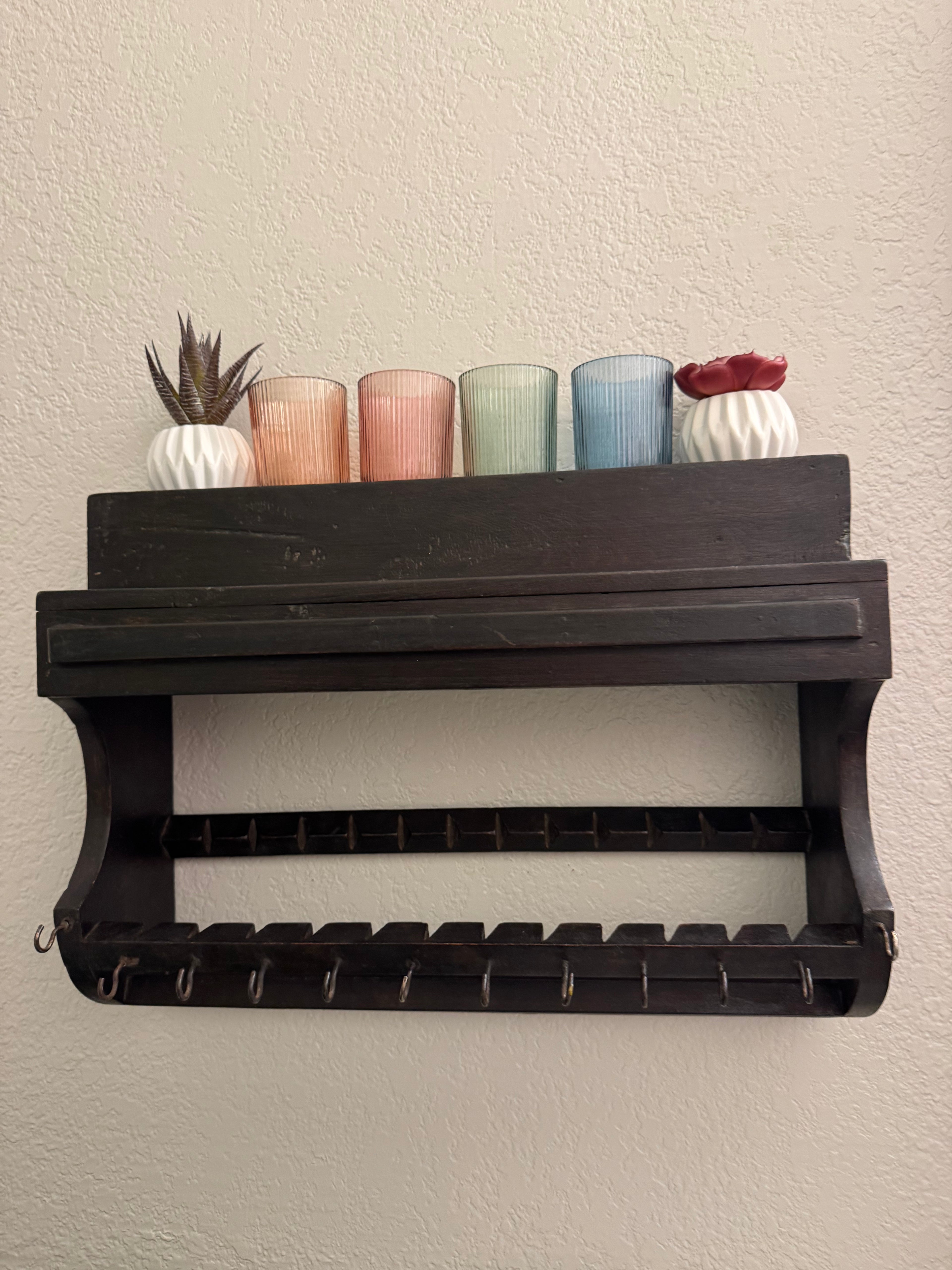 Resin Inlay Kitchen Tea Wall Rack