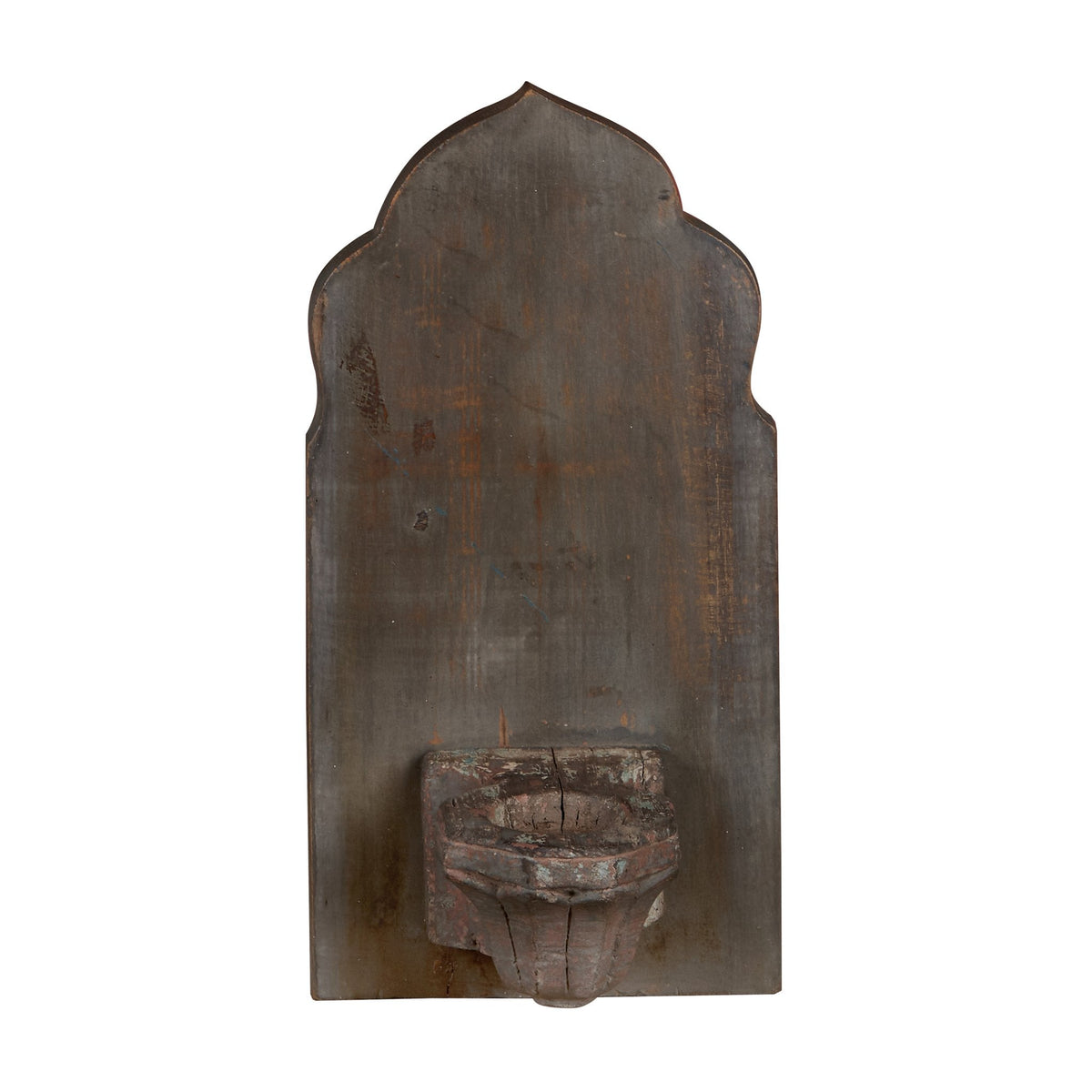 Arched Wood Jharokha-Style Accent Votive Sconce by Studio Vastu