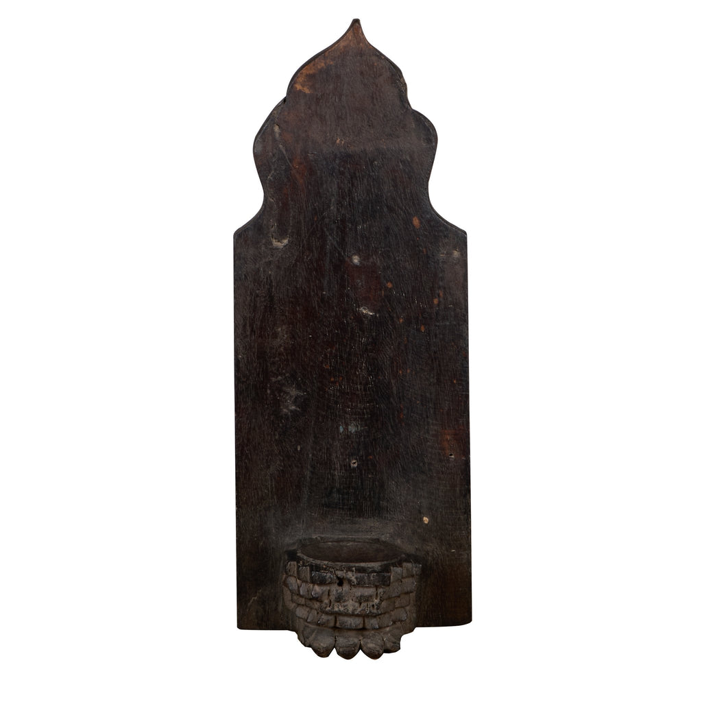 Arched Wood Jharokha-Style Accent Votive Sconce by Studio Vastu