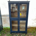 Black and Natural Wood Glass Cabinet by Studio Vastu
