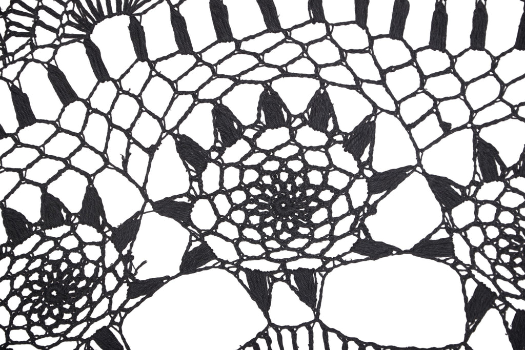 Black Cotton Rope Mandala Wall Art by Studio Vastu