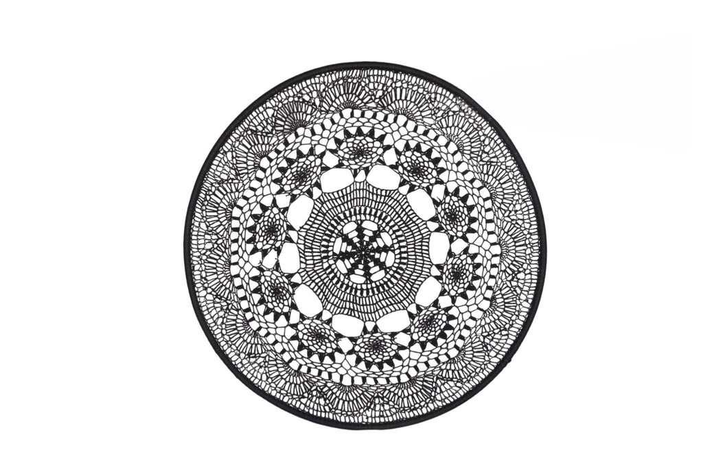 Black Cotton Rope Mandala Wall Art by Studio Vastu