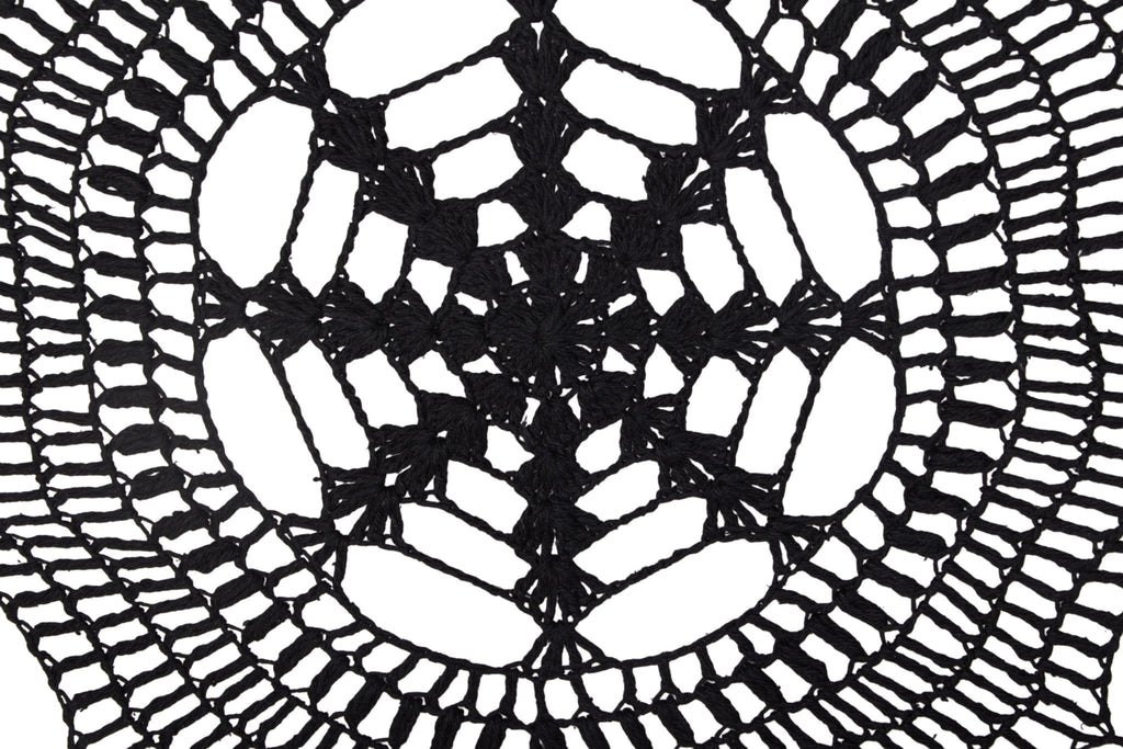 Black Cotton Rope Mandala Wall Art by Studio Vastu
