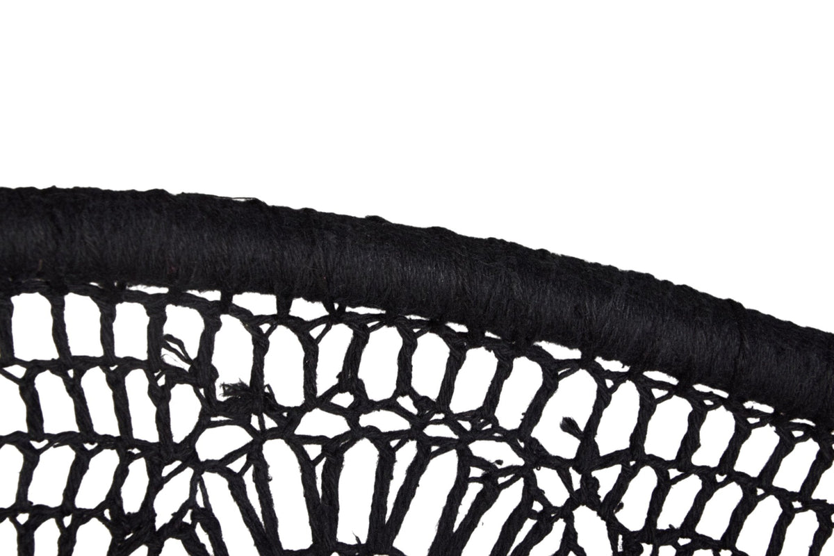 Black Cotton Rope Mandala Wall Art by Studio Vastu