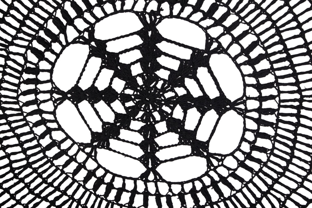 Black Cotton Rope Mandala Wall Art by Studio Vastu