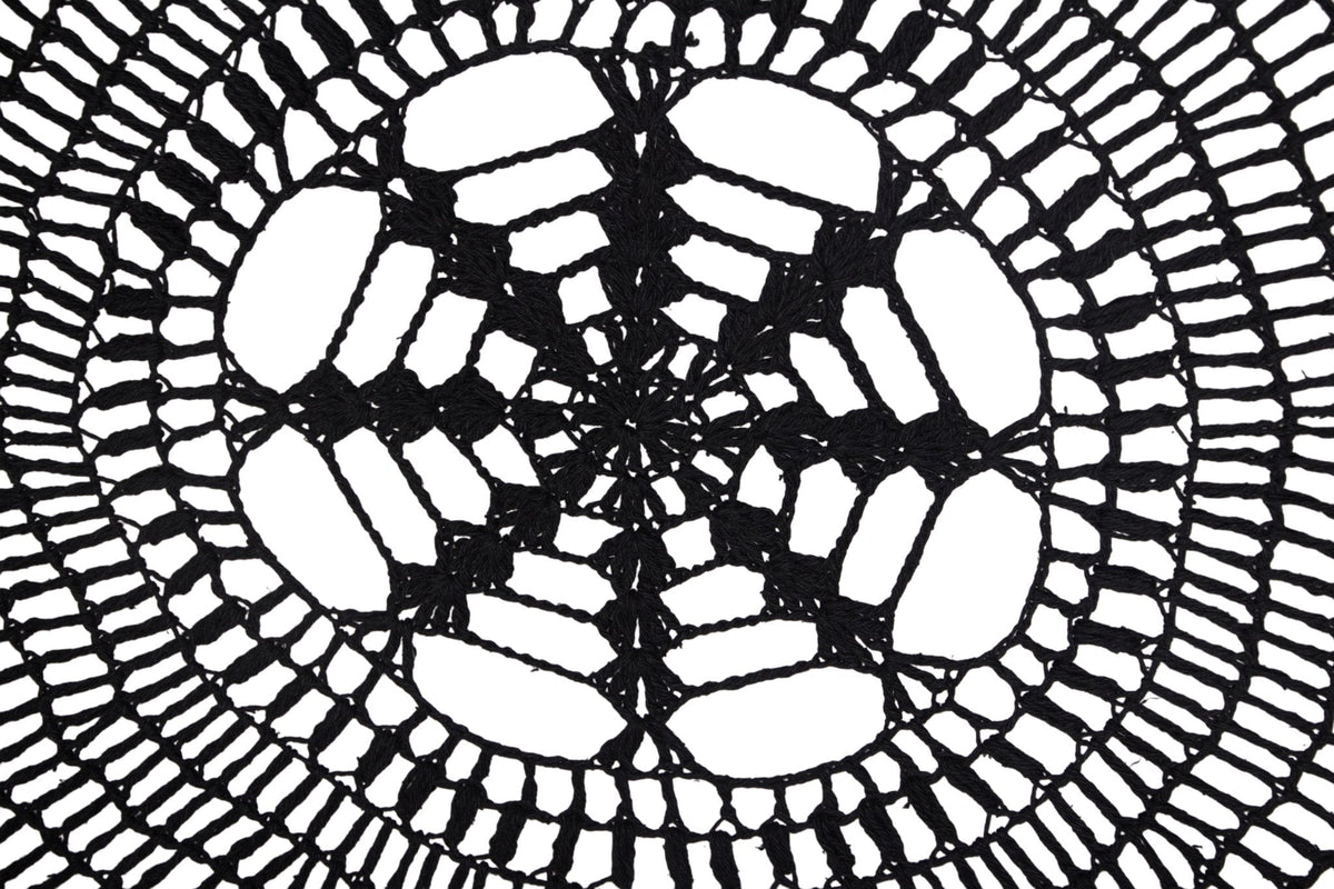 Black Cotton Rope Mandala Wall Art by Studio Vastu