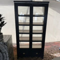 Black Timber Glass Display Cabinet by Studio Vastu
