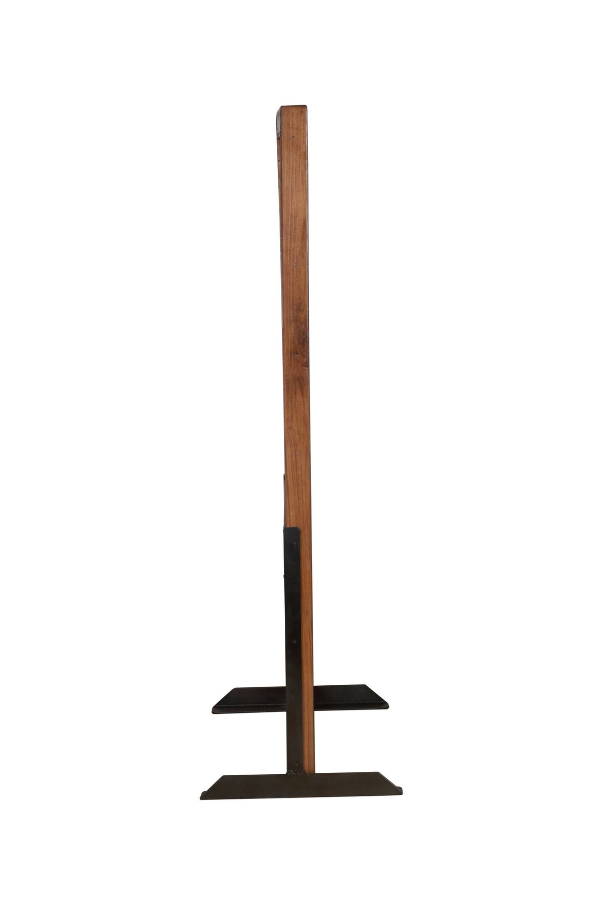 Blackened Wood and Iron Floor Mirror by Studio Vastu