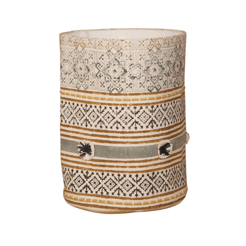 Block Print Cotton Storage Basket by Studio Vastu