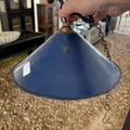 Blue Enameled Metal Pendant Light by Studio Vastu