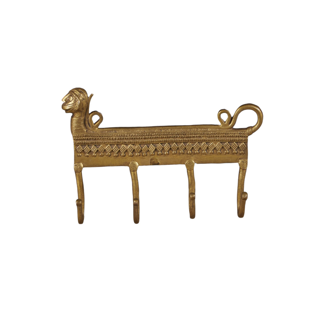 Brass Animal Motif Wall Hook Rack by Studio Vastu