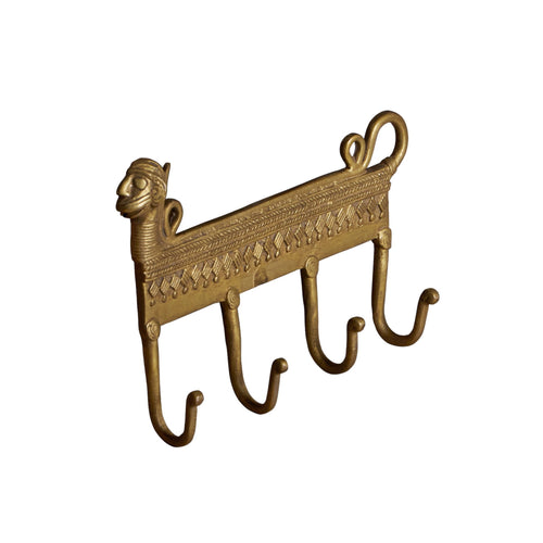 Brass Animal Motif Wall Hook Rack by Studio Vastu