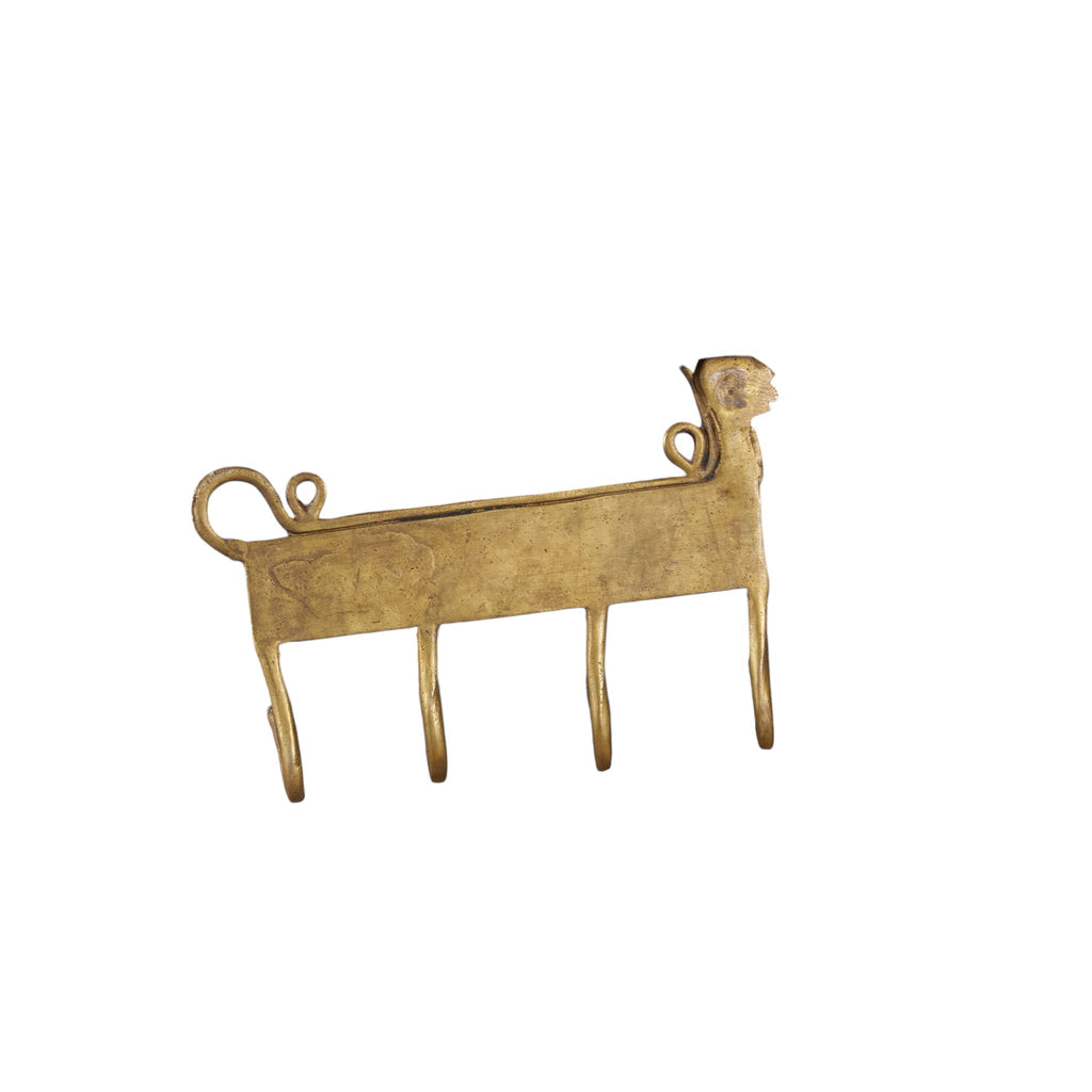 Brass Animal Motif Wall Hook Rack by Studio Vastu