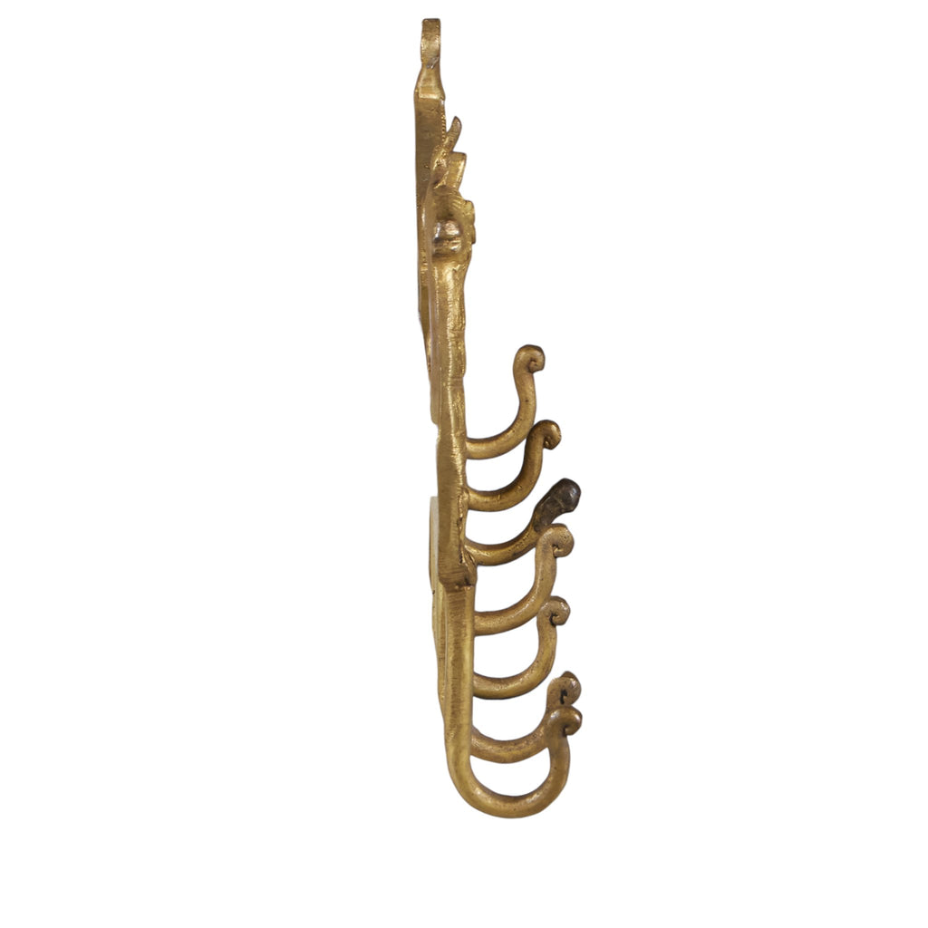 Brass Antelope Seven-Hook Wall Rack by Studio Vastu