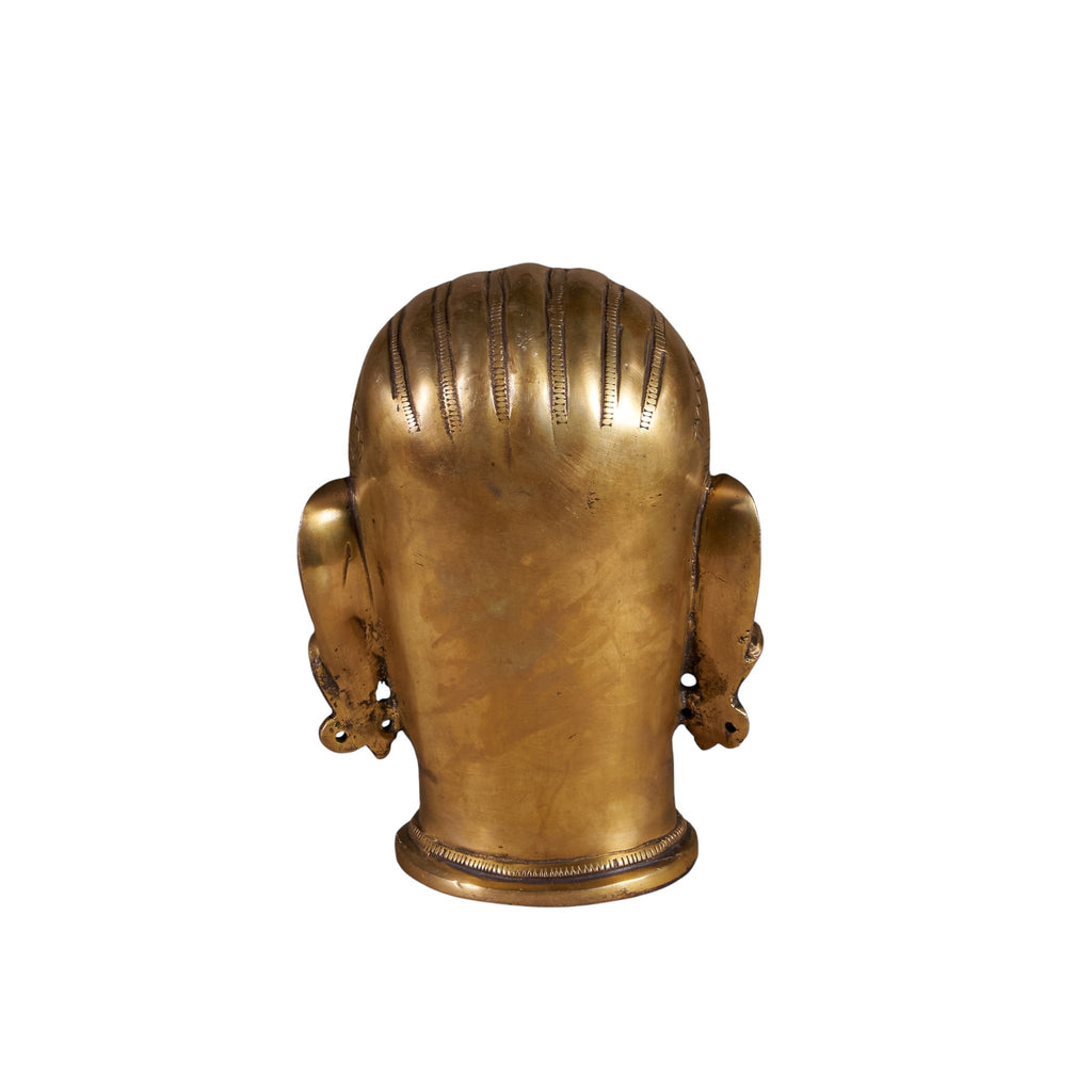 Brass Bhairava Folk Deity Bust by Studio Vastu