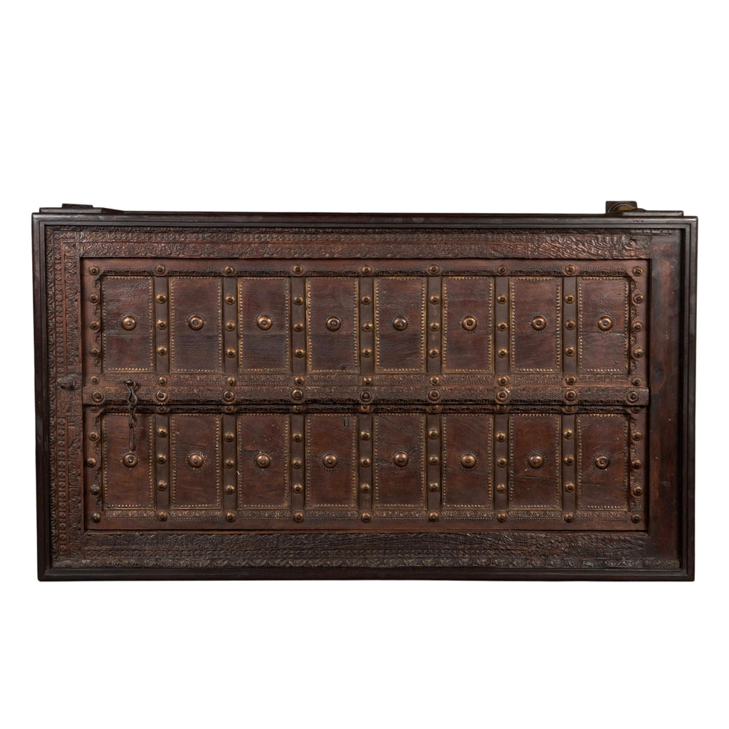 Brass-Fitted Wood Door Frame Dining Table by Studio Vastu