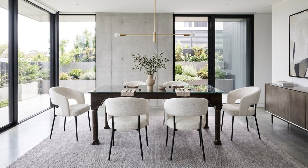 Brass-Fitted Wood Door Frame Dining Table by Studio Vastu