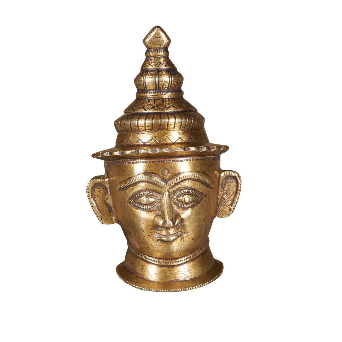 Brass Mukhalingam Head Sculpture by Studio Vastu