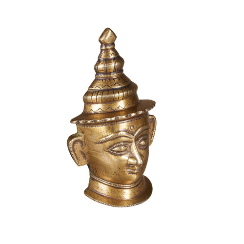 Brass Mukhalingam Head Sculpture by Studio Vastu
