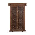 Brass-Studded Hand-Carved Haveli Door by Studio Vastu