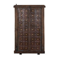 Brass-Studded Iron Clad Haveli Door by Studio Vastu