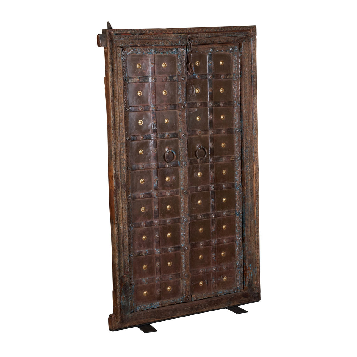 Brass-Studded Iron Clad Haveli Door by Studio Vastu