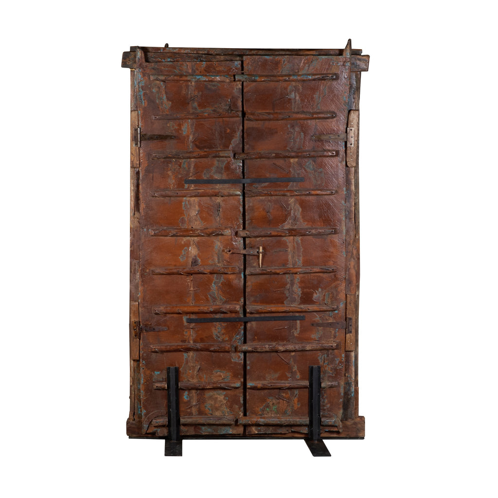 Brass-Studded Iron Clad Haveli Door by Studio Vastu
