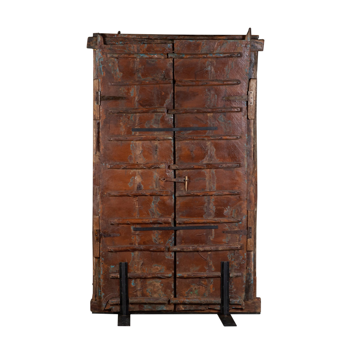 Brass-Studded Iron Clad Haveli Door by Studio Vastu
