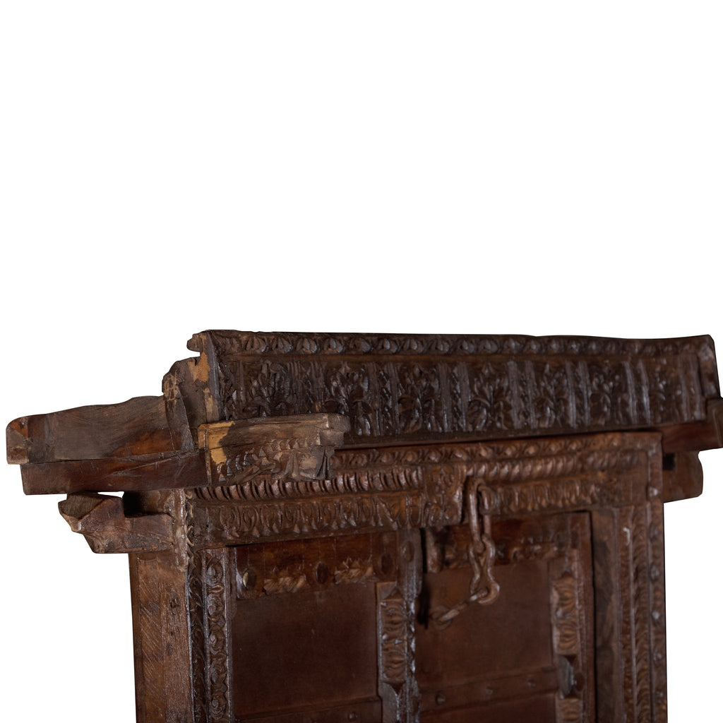 Brass-Studded Teak Haveli Door by Studio Vastu
