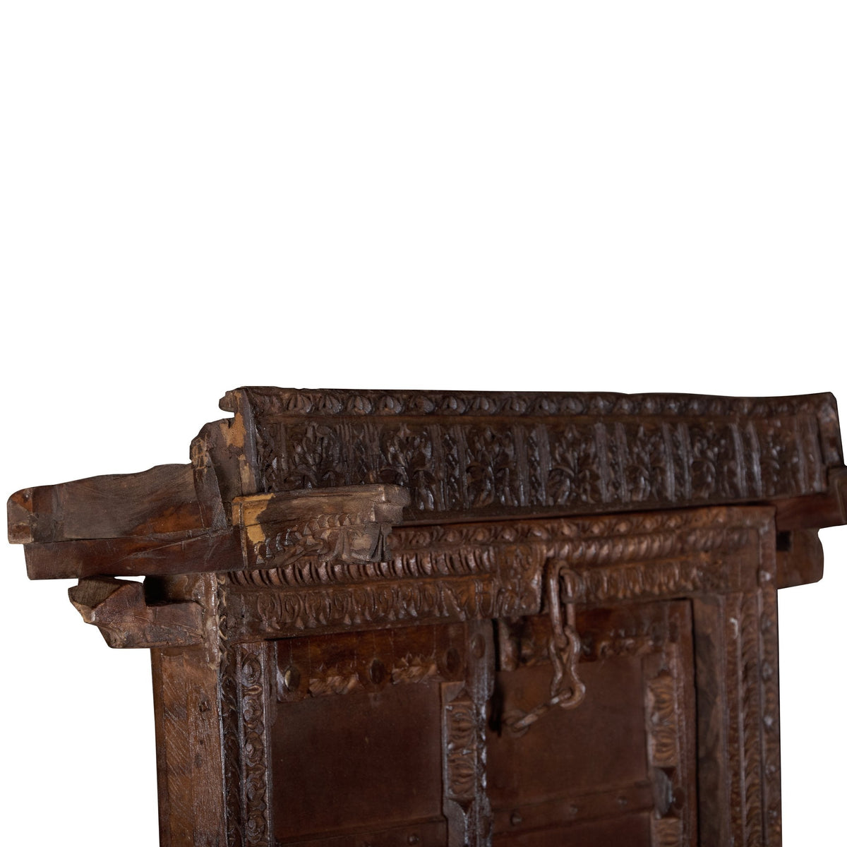 Brass-Studded Teak Haveli Door by Studio Vastu