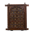 Brass-Studded Wooden Jharokha by Studio Vastu