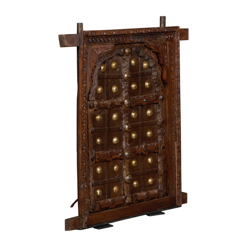Brass-Studded Wooden Jharokha by Studio Vastu