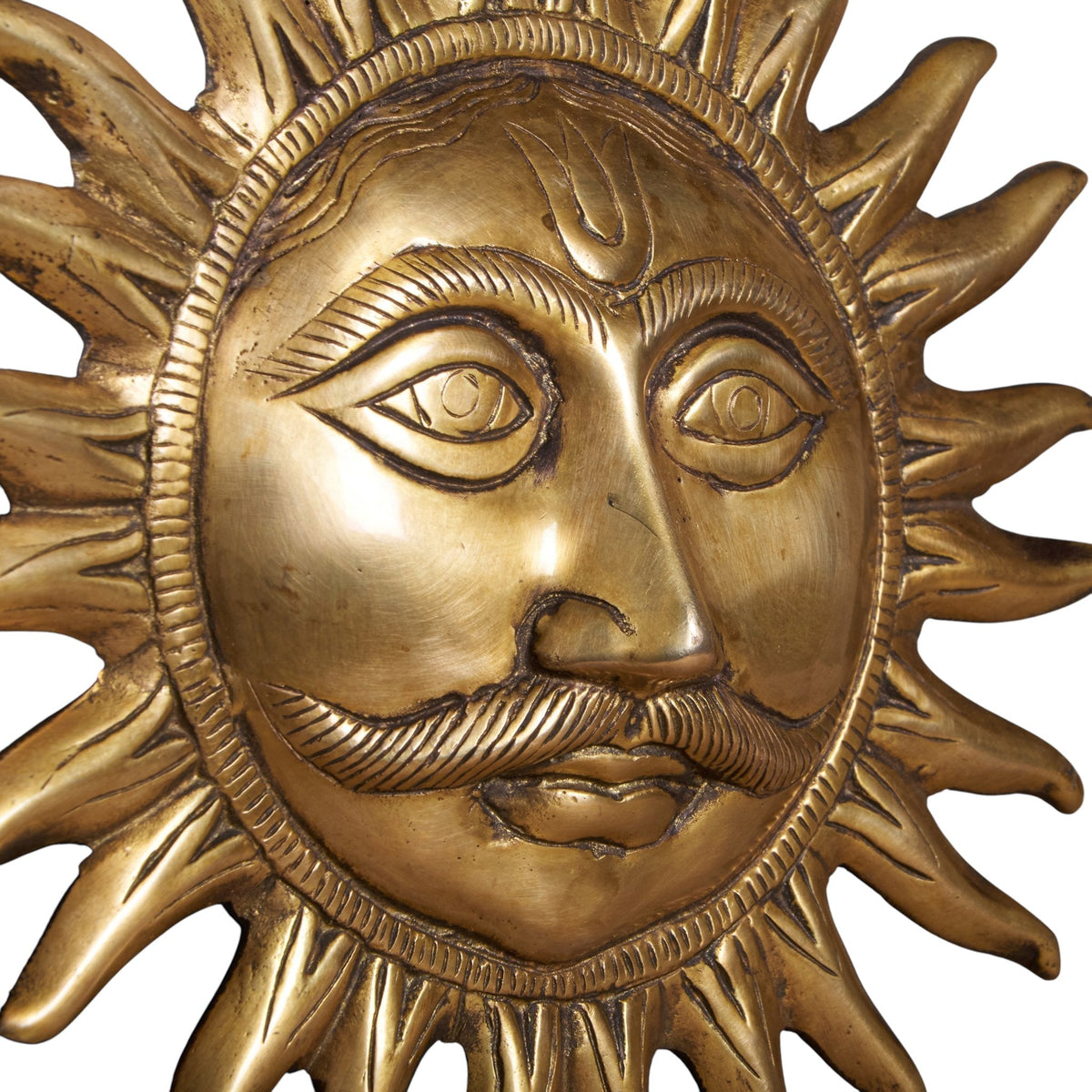 Brass Surya Sunburst Wall Plaque by Studio Vastu