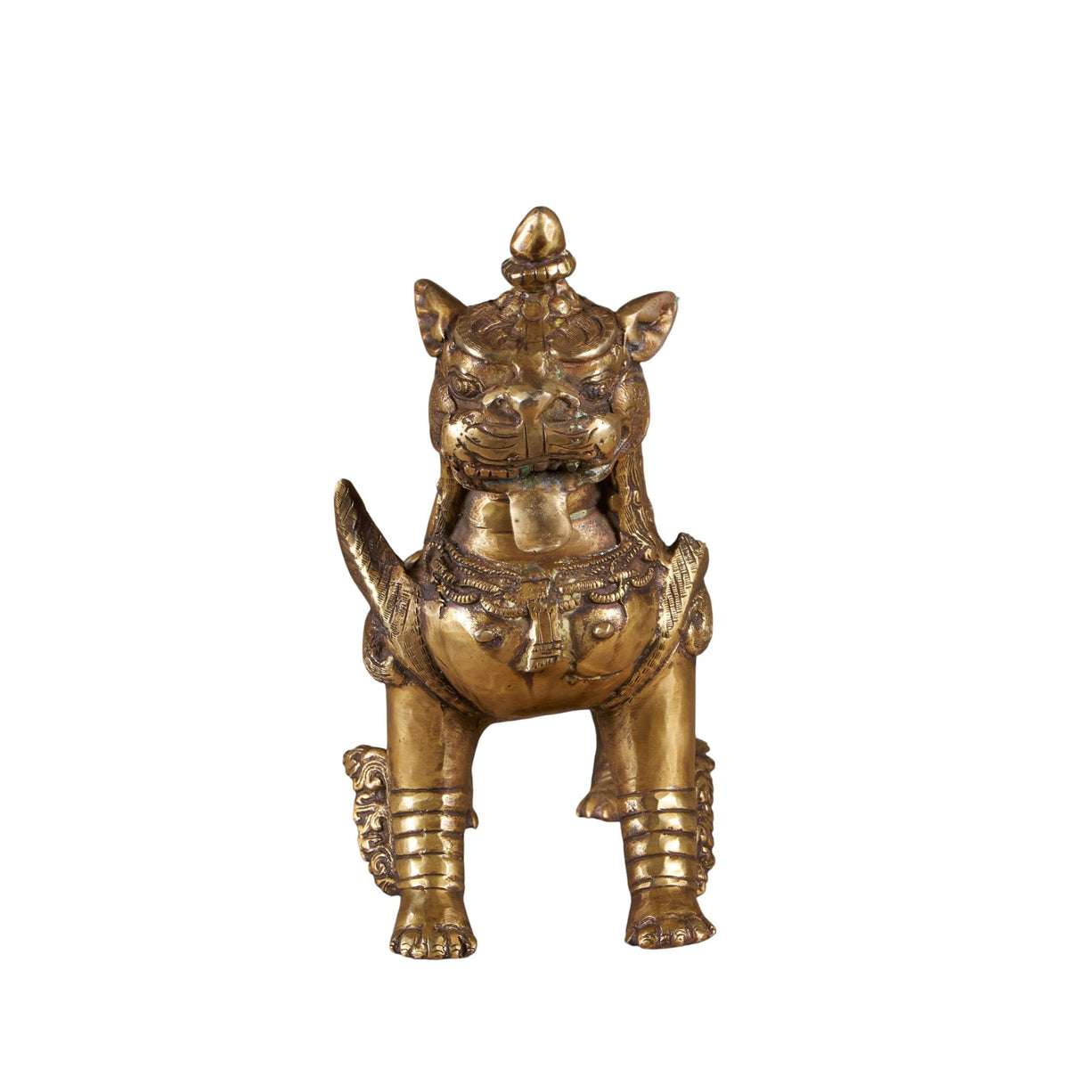 Brass Temple Guardian Lion by Studio Vastu