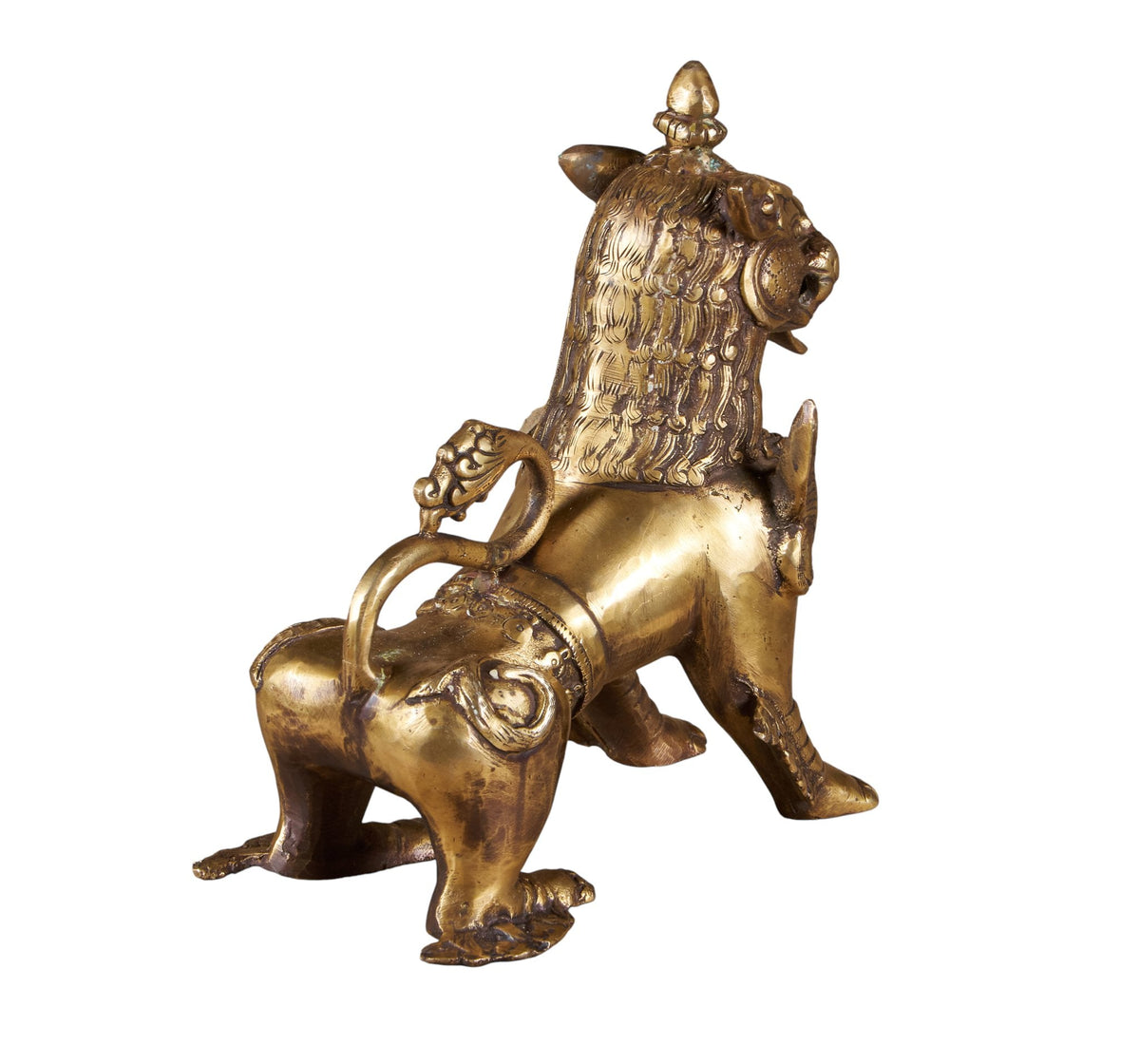 Brass Temple Guardian Lion by Studio Vastu