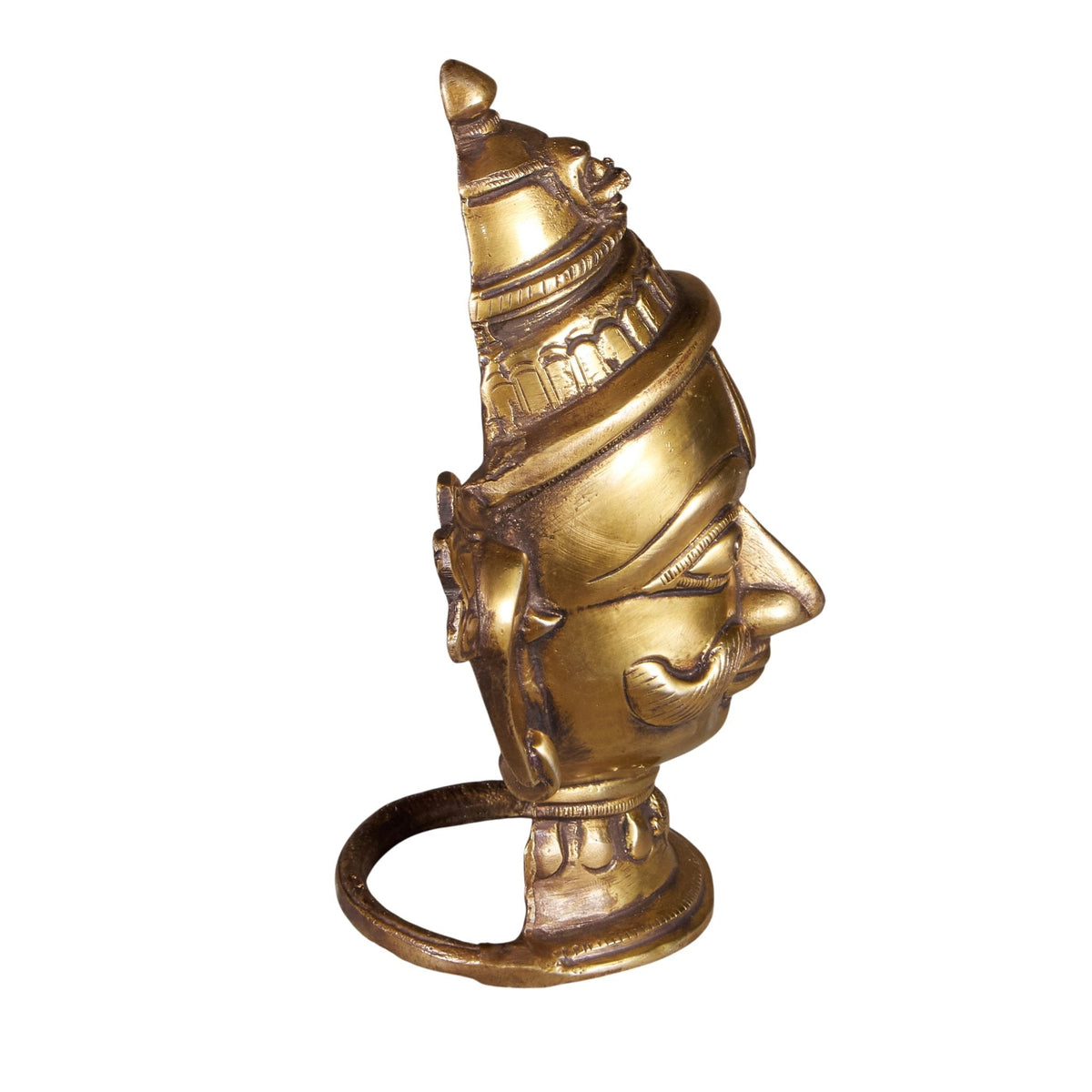 Brass Tribal Deity Bust by Studio Vastu