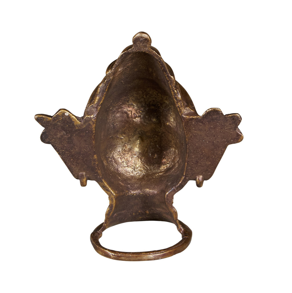 Brass Tribal Deity Bust by Studio Vastu