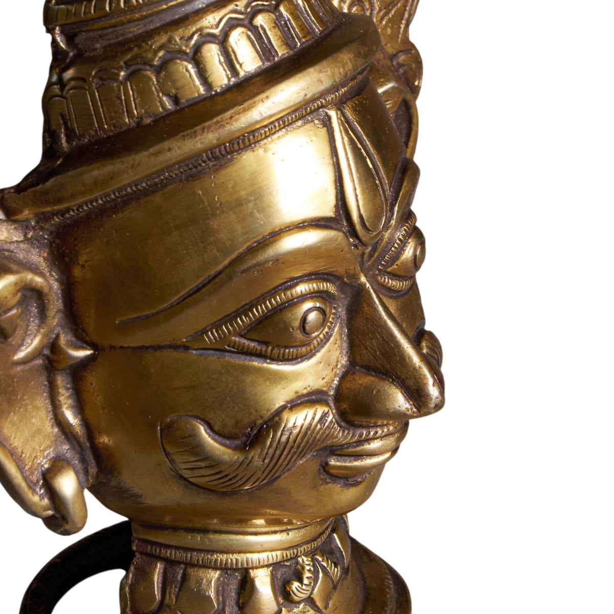Brass Tribal Deity Bust by Studio Vastu