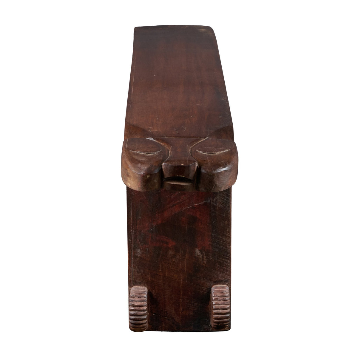 Carved Animal Motif Hardwood Bench by Studio Vastu