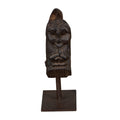 Carved Figural Wood Corbel on Iron Stand by Studio Vastu