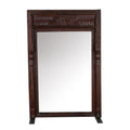 Carved Floral Wood Jharokha Mirror by Studio Vastu