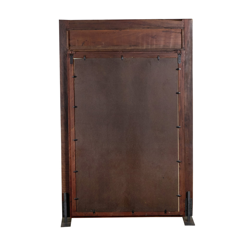 Carved Floral Wood Jharokha Mirror by Studio Vastu