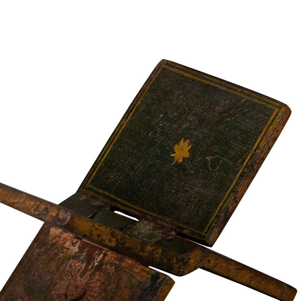 Carved Hardwood Folding Rehal Book Stand by Studio Vastu