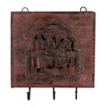 Carved Horseman Wood & Iron Wall Hook by Studio Vastu