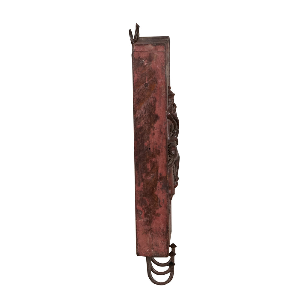 Carved Horseman Wood & Iron Wall Hook by Studio Vastu