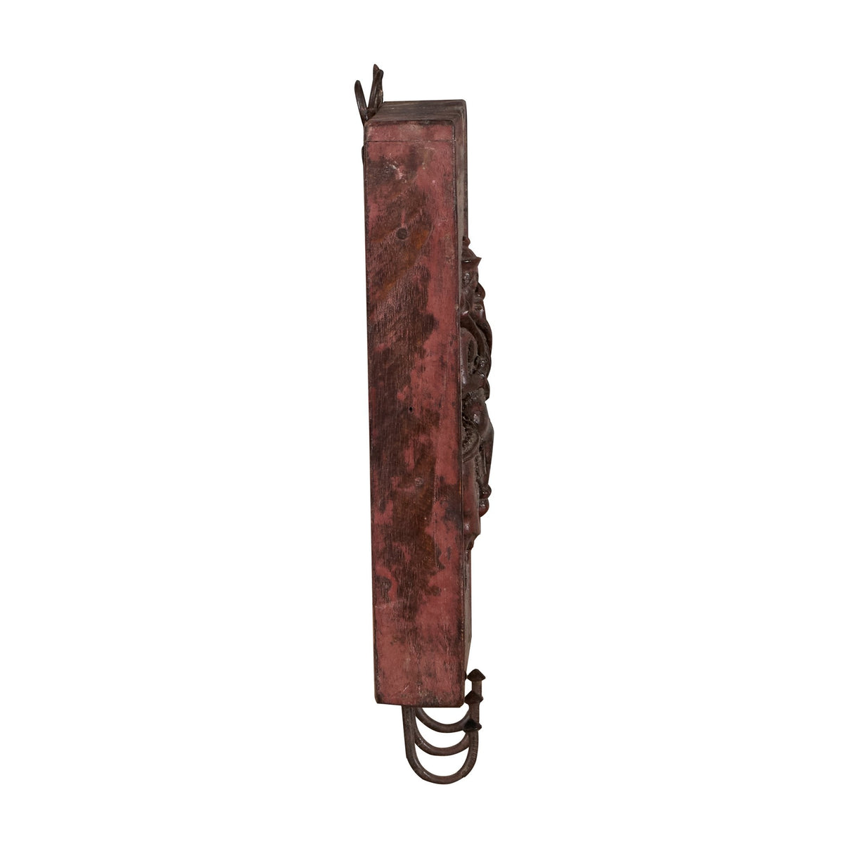 Carved Horseman Wood & Iron Wall Hook by Studio Vastu