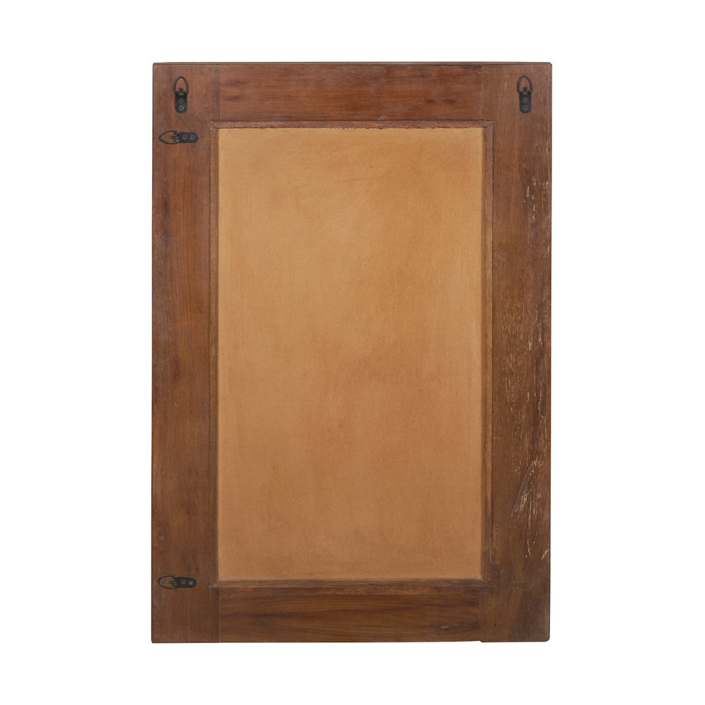 Carved Printing Block Wooden Mirror by Studio Vastu