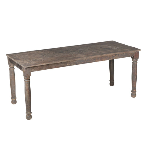 Carved Teak Dining Table by Studio Vastu