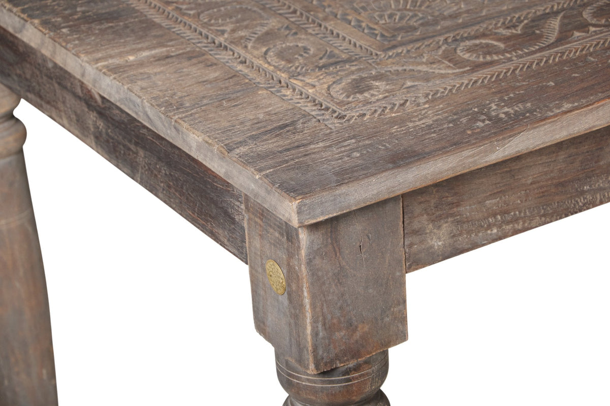 Carved Teak Dining Table by Studio Vastu